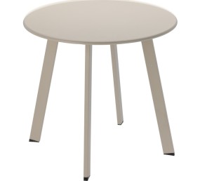 Zahradní stolek kulatý 50 cm matná krémová